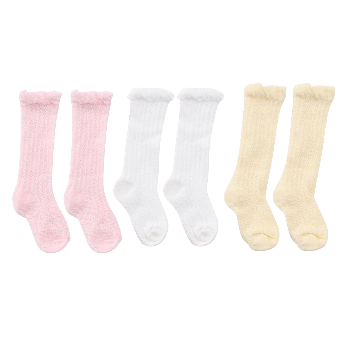 Unisex Baby Socks Non Slip - 3Pairs Summer Anti-Mosquito Baby Long Socks